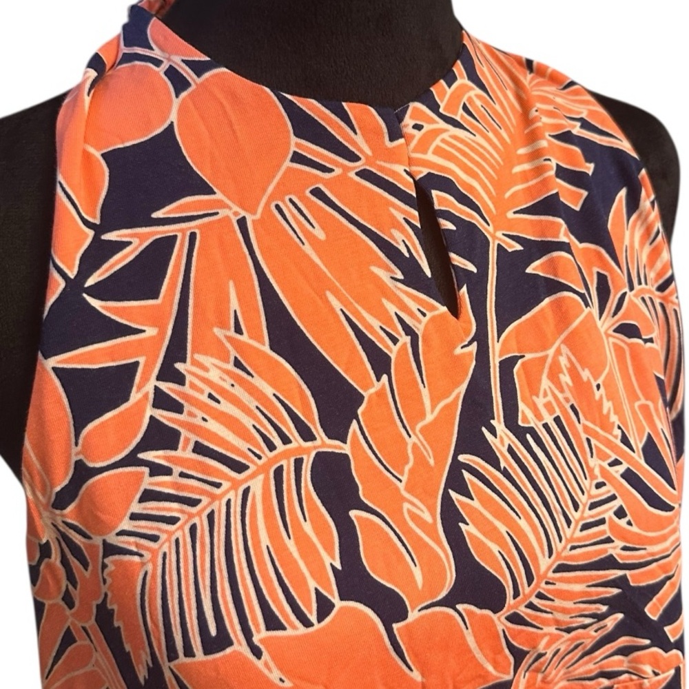 Lands’ End Halter Maxi Dress Women’s L NWT Tropical Floral Open Back Tencel - Picture 6 of 12